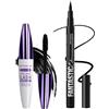 Lestpola Mascara e eyeliner nero 5D Silk Fiber Telescopic Mascara Volume e Lunghezza, Asciugatura rapida, Eyeliner liquido, durevole, impermeabile, resistente alle sbavature, altamente pigmentato, trucco per