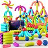 JUQG 64Pcs Giocattoli da Costruzione Magnetici, Giocattoli da Costruzione 3D, Blocchi Magnetici, Giocattoli Educativi per L'apprendimento Regalo per Ragazzi e Ragazze dai 3 agli 8 Anni (64Pcs)