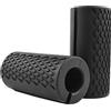 fuxunamz Manopole Per Bilanciere E Sollevamento Pesi, Misura Piccola, Spesse, Per Aumentare La Forza Di Presa, Antiscivolo, Per Bodybuilding, Fitness, Allenamento Di Forza Di Presa, 2 Pezzi, Silicone Nero