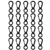 Futheda Set di 20 mini moschettoni in paracord a forma di S, a molla, per zaino, per esterni, campeggio, attrezzatura tattica di sopravvivenza, viaggi, escursionismo