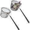 WIYETY Set di 2 reti da pesca telescopiche, con rete da pesca pieghevole, 150 cm, accessorio da pesca all'aperto, per bambini e adulti