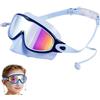 BSITSSS Occhialini Piscina Bambini con clip per il naso, Occhialini Nuoto Bambini Impermeabili Antiappannamento, Guarnizione In Silicone, Occhiali Nuoto con tappi per le orecchie per 4-14 Anni