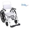 SEDIA COMODA PER WC E DOCCIA CON RUOTE AUTOSPINTA - RS941