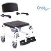 SEDIA COMODA PER WC E DOCCIA CON RUOTE DA 12,5 cm RS846