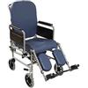 Wimed SEDIA COMODA CON RUOTE DA 200 MM E SCHIENALE RECLINABILE PER ANZIANI E DISABILI