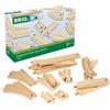 BRIO Binari Trenino in Legno Brio - Pacchetto Espansione Intermedio (16 Pezzi)