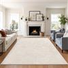 Enyhom Tappeto Salotto Pelo Corto, Classico Geometrico, Beige, 160 x 230 cm | Grande tappeto antiscivolo, lavabile, moderno, morbido, non perde pelo, decorativo, per sala da pranzo, cucina, ufficio