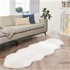 ORINOVA Tappeto Peloso Bianco 60x180 cm Camera da Letto Morbido Tappeti Rug Scendiletto Lavabile in Lavatrice Moderno Salotto