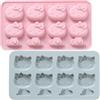 MAMIAN 2 Pezzi Stampi Per Cioccolatini, Stampi In Silicone Per Dolci, Stampo Per Torrone, Bella Forma Di Gatto, Per Caramelle, Cioccolato, Torta, Gelatina, Gattino