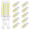 RuLEDne Lampadine G9 LED 3 W equivalenti 33 W 40 W 50 W G9 lampada alogena, banco freddo 6000 K, 520 lm, 360 gradi, senza sfarfallio, CRI 83+, AC/DC 220-240 V, non dimmerabile, confezione da 10