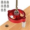 Synclum Aiuto di perforazione per falegnameria, localizzatore di fori con 8 boccole di perforazione (3-10 mm), guida di foratura di precisione con artigli di posizionamento, ideale per progetti fai da te e