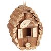 Relaxdays Casetta per Uccelli, da Appendere, Legno Non Trattato, Balcone, Giardino, Terrazza, Nido, 24,5x11x8, Naturale