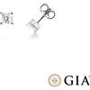 Gioielli di Valenza Orecchini punto luce in oro bianco 18k con diamante GIA