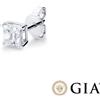 Gioielli di Valenza Mono orecchino punto luce in oro bianco 18k con diamante GIA