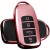 ATFIGII Custodia per chiave elettronica compatibile con Chery Omoda 5 Tiggo 7 Tiggo 8 Tiggo 8 Pro per Jaecoo 7, custodia protettiva in TPU per chiave con 4 pulsanti, colore rosa