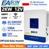 EASUN POWER Inverter Solare Ibrido 2KVA 1.6KW 12V 230V 100A con Regolatore di Carica Solare MPPT, Inverter Off-Grid a Onda Pura con WIFI