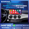 BONROAD Schermo Touch Multimediale per Auto da 12,3 Pollici con CarPlay Wireless e Android Auto per Mercedes Benz Classe B W245 W246 2011-2019 GPS