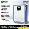 EASUN POWER EASUN 15kWh 300Ah 51.2V 48V 16S Pacco Batteria Litio Ferro LiFePO4 Parallelo 16pz 6000+ per Energia Solare e Domestica con BMS Bluetooth