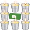 SUPERSUN 8 Citronella Candele Secchio per Esterni Interni, 120 Ore Durata, Limone Soia Candele Giardino per Campeggio/Festa/Terrazza/BBQ/Piscina/Servizi Igienici
