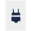 Calzedonia Costume Due Pezzi Bambina Crinkle Waves Blu