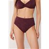 Calzedonia Slip Alto Costume Precious Jacquard Bordeaux