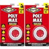 Bostik Poly Max Biadesivo High Tack Express bianco super potente tiene fino a 150 kg a rotolo (Confezione da 2)