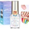 SAVILAND Base Top Coat Smalto per Unghie Air-Dry: 2 in 1 Base trasparente e Top Coat Quick Dry Smalto per Unghie di lunga durata Smalto Base Locked X Tech Shine Finish Nail Art Manicure DIY Home
