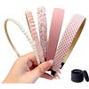 Générique Set di 5 fasce per capelli da donna, cerchietto per capelli, perle, fiori, stile retrò, L, per adulti, bambini (polvere, 5)