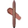 KAFZEL 1 Pezzi 2 in 1 Ombretto Occhi Stick Matte, Matitone Ombretto Occhi, Ombret Ti In Crema Stick Lunga Durata, Lmpermeabile, Liscio, Senza Pieghe（A,Marrone）