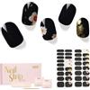 NAILOG Strisce per Unghie in Gel Semi Polimerizzato, 34 Pcs Adesivi e Decalcomanie per Unghie di Qualità da Salone, Nail Wraps Decorazione DIY per Donne Ragazze, Geisha