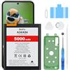 Beefix Batteria di ricambio per Samsung Galaxy A54 (A546B) A55 (A556B), 5000 mAh, per Galaxy A34 (A346B) A35 (A356B) A25 5G (A256B) (EB-BA546ABY) con strumenti di riparazione professionali
