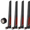 Superbat Antenna WiFi Doppia Banda 2,4 GHz 5 GHz 5,8 GHz Antenne WLAN RPSMA Maschio 8dBi per PC Desktop Scheda Madre Scheda PCI WiFi Bluetooth Router Rete Wireless (4 pezzi)