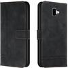 Bravoday Cover per Galaxy J6 Plus / J6+ / J610, Flip Custodia in Pelle PU Portafoglio Custodia per Galaxy J6 Plus / J6+ / J610, con Slot per Schede, Nero
