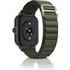 ZoRoll 20mm Cinturino per Amazfit Active 2/Active/GTR Mini/GTS 4 Mini/GTS 4/GTS 3/GTS 2e/GTS 2 Mini, Nylon Intrecciato Regolabile Cinturino per Amazfit Bip 3/Bip 3 Pro/Bip lite/GTR 42mm - Verde