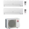 MITSUBISHI CLIMATIZZATORE CONDIZIONATORE DUAL SPLIT MSZ-HR R-32 9000+15000 MXZ-3HA50VF A++