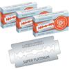 MERKUR Super Platinum 910 - Set di 30 lame per rasoio in acciaio inox, adatte per rasoi di sicurezza tradizionali, con rivestimento in platino e teflon, in acciaio inox antiruggine