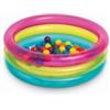 Intex Piscina gonfiabile per bambini intex 3 anelli con palline fun ballz in vinile multicolore 86x86x25 cm - cod. 48674np