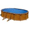 Gre Piscina fuori terra ovale gre mauritius in acciaio effetto legno 500x300x132 - cod. kitprov508wo