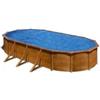 Gre Piscina fuori terra ovale gre pacific in acciaio effetto legno 730x375x120 - cod. kit730w