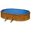 Gre Piscina fuori terra ovale gre pacific in acciaio effetto legno 610x375x120 - cod. kit610w