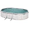 Gre Piscina fuori terra ovale gre finlandia in acciaio effetto legno nordico 500x300x120 - cod. kit500n