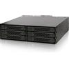 Backplane IcyDock 6x6,3cm SATAI-III in 1x5,25" SSD bis 9,5mm [MB996SP-6SB]