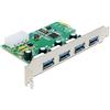 Delock Scheda PCI Delock 4x USB-A 3.0 ext, 1x Molex/PCI int [89363]