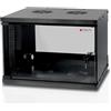Techly Armadio Rack Techly 19'' a Muro 6U prof. 450 Nero Assemblato