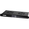 Techly Ventolazione armadi Techy 2 Ventole 1U per Rack 19'' con Termostato LED Nero