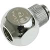 BITSPOWER Adattatore watercooling Bitspower TIIR 1/4 su 2x IG 1/4" orientabile Argento Lucido