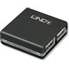 Lindy Hub usb Lindy 2.0 Mini Hub 4 Porte, 4x4cm Bus powered only [42742]