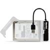 Hamlet Adattatore Hamlet Sata a usb 3.0 + Box Hard Disk 2,5 trasparente [XADU3SATA]