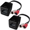 Techly Adattatore Techly RJ45 Cat.5 2xRCA F/M