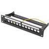 Digitus Pannello Patch Digitus 1U 12-Port, 10" modulare Patchpanel nero [DN-91420]